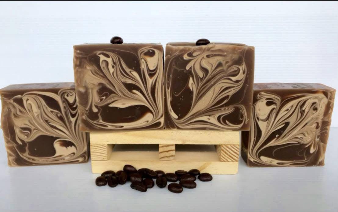 T&TG Artisanal Coffee Swirl Soap — Handcrafted